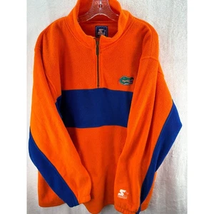 Florida Gators Sweatshirt Fleece Pullover Y2K 1/4 Zip Orange Long Sleeve Medium - Picture 1 of 9