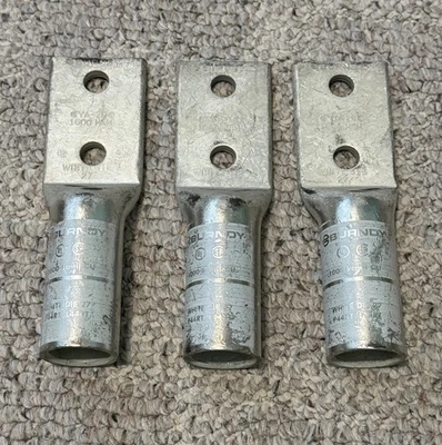 Burndy YA44-2N Compression Lug, 1/2" Stud, 1000kcmil, White Die 27 Qty: 3 - Image 1 of 4