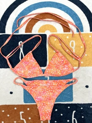 Bikini KULANI KINIS 2 Piezas Mujer Talla Mediana M Naranja Floral Pantalones Descarados Foto 1 de 4