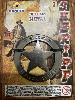 Gonher Old West Texas Ranger Badge. Die Cast Metal. Magnetic Badge. New! - Image 1 of 4
