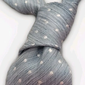 Armani Collezioni Krawatte 60/40 Leinen Seide Hergestellt in Italien Hellblau Weiß 3,5" EUC  - Bild 1 von 12