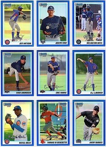 2010 Bowman Chrome, Prospects, Team USA Blue Refractor You Pick Finish Your Set