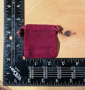 Velvet Gift Bags Drawstring Jewelry Pouches (10 pack) Maroon Color 2”x2.5” - Picture 1 of 1