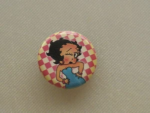 Pinback Button BETTY BOOP CHECKERS - 1" - Picture 1 of 1
