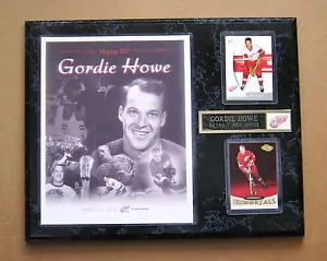 Red Wings Gordie Howe 85th Birthday Plaque 12" x 16" - Picture 1 of 3