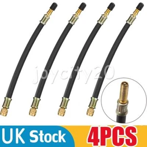 4PCS Flexible Rubber Tyre Valve Extension 210mm Twin Wheel Lorry Van Bus Adapter - Picture 1 of 9