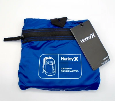 Mochila Embalable Hurley Renegade Bolsa de Gimnasio Ligera Azul/Negro Foto 1 de 4