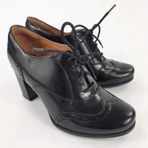 Clarks Botas Cuero Negro Tacones al Tobillo con Cordones Talla 5 E Anchas - Imagen 1 de 13