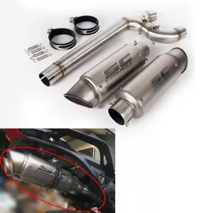 Slip per Yamaha FZ6 FZ6N FZ6S 2004-2011 Scarico Mid Link Tubo Marmitta Punte 310mm - Foto 1 di 4