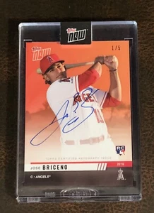 2019 TOPPS NOW #OD-177E JOSE BRICENO (RC)  AUTO # 1/5 - ROAD TO OPENING DAY - Picture 1 of 2