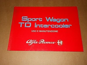 LIBRETTO USO MANUTENZIONE ALFA ROMEO SPORT WAGON TD INTERCOOLER - ED. 12/1989 - Foto 1 di 1