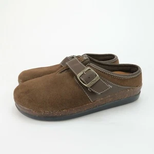 Zuecos planos de gamuza marrón Dr. Scholls Wynne zapatos cómodos sin cordones talla 6,5 M - Imagen 1 de 11