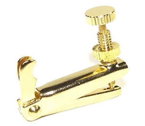 New single gold fine tuner adjuster to fit 1/2 or 1/4 size violin free postage - Picture 1 of 2