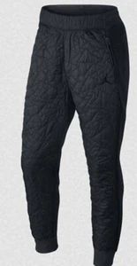 Size Medium- Jordan Mens Nike AJ VII Quilted Fleece Jogger Pants (706727-010) - Picture 1 of 9