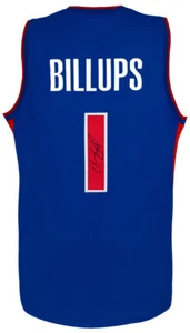 Chauncey Billups (PISTONS) Signed Blue Custom Basketball Jersey - (SCHWARTZ COA) - Picture 1 of 3