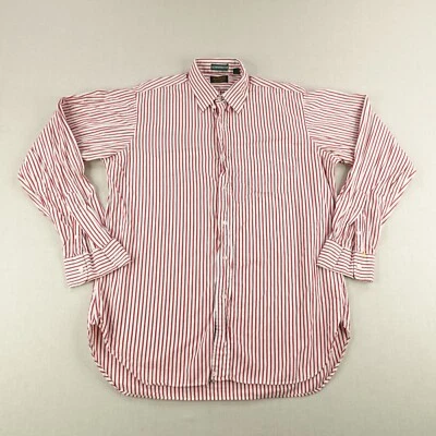 Vintage Gitman Bros Shirt Mens Medium Red White Stripes Button Up Frontier USA - Image 1 of 4