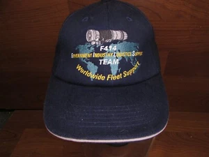 Vintage F414 Airplane Engine GILS Team Wolrdwide Fleet Support Hat cap - Picture 1 of 7