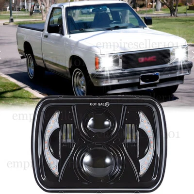 For 82-93 Chevy S10 Blazer GMC S15 7X6 Projector Halo LED Headlight Hi/Lo Beam - Image 1 of 4