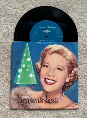 Seasons Best Dinah Shore 33 RPM Record 1960 Chevrolet Dealer Christmas in Sleeve - Image 1 of 4