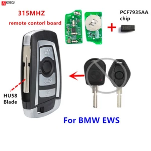 Modify Flip Replacement Remote Key EWS 315Mhz HU58 for BMW 1998-2009 FCC:LX8FZV - Foto 1 di 5
