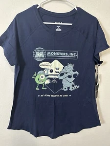 Torrid Pixar Monsters Inc Blue “we scare” Short Sleeve T Shirt Size Med/Lrg (00) - Picture 1 of 11