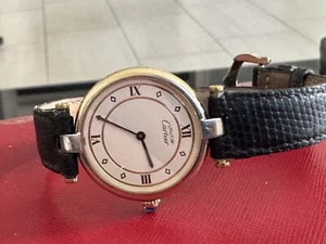 VINTAGE MUST DE CARTIER VENDOME UNISEX WATCH 30mm Quartz with Box - Picture 1 of 22