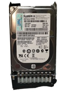 90Y8953 90Y8954 90Y8957 IBM SYSTEM X 500GB 7.2K 2.5" SAS Hard Drive - Afbeelding 1 van 7