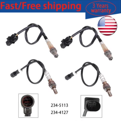 4PCS Oxygen O2 Sensor Upstream+Downstream For 2009-2014 Ford E-150 E-250 E-350 - Image 1 of 4