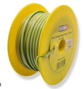 BRAWA 32395 Matassina di cavo elettrico a 3 poli giallo/bianco/verde (25 metri) - Picture 1 of 2