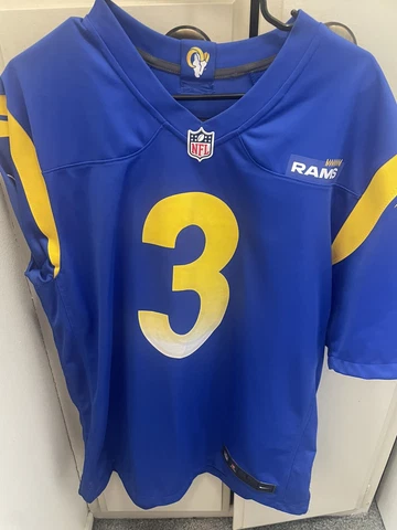 Odell Beckham Jr Purple Rams #3 Jersey Size L Cover