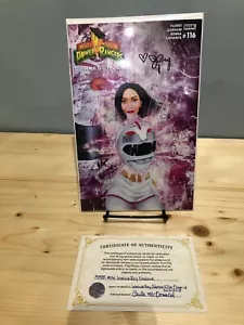 Mighty Morphin Power Rangers #116 Jessica Rey Variant Exclusivo Casi Nuevo Firmado x3 Certificado de Autenticidad - Imagen 1 de 3