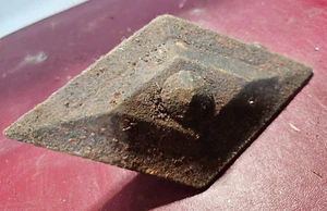 Antique Primitive Unusual Diamond Cast Iron Building Anchor - Picture 1 of 7