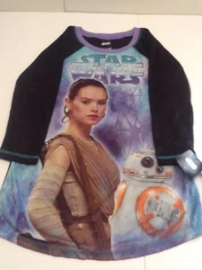 NWT Star Wars The Force Awakens Girls Sleep Wear Top Size XS/TP Flame Resistant - Picture 1 of 8