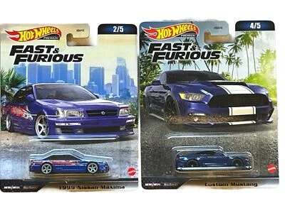 2023 Hot Wheels Premium Fast & Furious   Lot Real Riders 4/5 Mustang 2/5 Nissan - Image 1 of 4