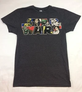 Camiseta gráfica de personajes de Star Wars para hombre/mujer talla pequeña gris - Imagen 1 de 4