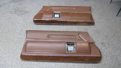 1974-1975 CHRYSLER IMPERIAL AND 1976-1978 NEW-YORKER DOOR PANEL PAIR BROWN 2 DOO - Image 1 of 4