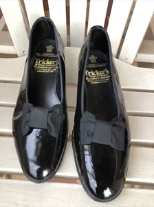 RARE TRICKER'S Black  Patent Leather Opera Pumps EU 44.5 UK 10.5 - Picture 1 of 24