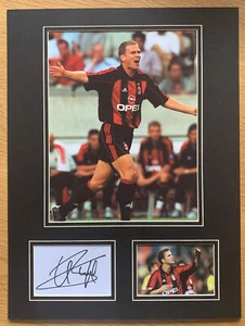 Oliver Bierhoff signiert AC Mailand Karte & Foto montiert Display APHTAL COA - Bild 1 von 1