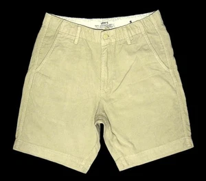 LEVI'S - Pantaloncini corti da uomo XX Chino EZ in velluto a coste 30"W piccoli beige larghi vestibilità rilassata - Foto 1 di 4