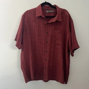 REI Button Up Short Sleeve Shirt Mens Size XL Red Plaid - Picture 1 of 8