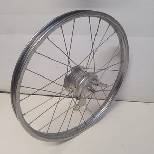 Cerchio cerchione anteriore ruota acciaio cromata MOTO BICI bmx 20" tamburo 2 - Picture 1 of 6