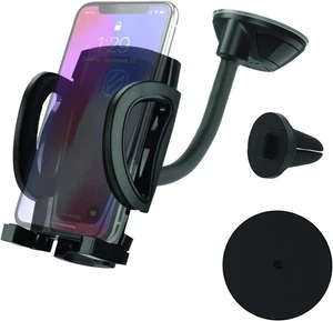 Scosche IHW10-SP1 4-in-1 Car Phone Holder Windshield, 1 Pack, Black  - Picture 1 of 5