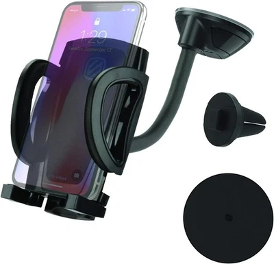 Scosche IHW10-SP1 4-in-1 Car Phone Holder Windshield, 1 Pack, Black  - Image 1 of 4