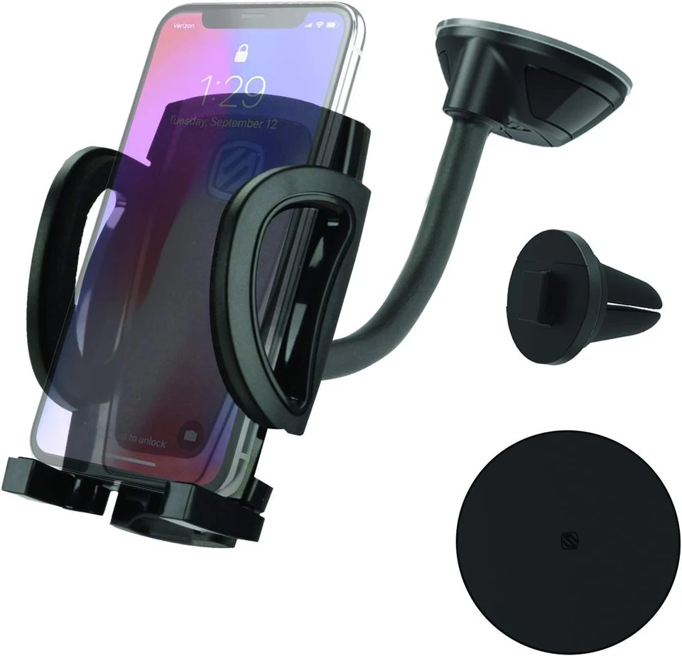 Scosche IHW10-SP1 4-in-1 Car Phone Holder Windshield, 1 Pack, Black  - Image 1 of 4