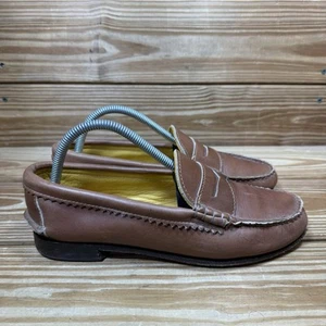Quoddy Womens 9 Penny Loafers Brown Leather Slip On Casual Loafer Shoes - Picture 1 of 9