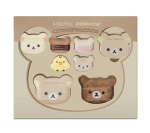 Millefee Rilakkuma Collaboration Makeup Puff All Types Set Complete Set JP NEW - Picture 1 of 7