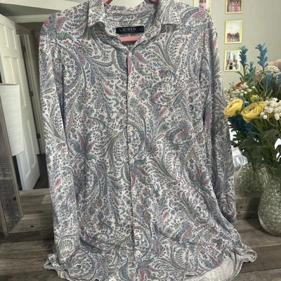 Lauren Ralph Lauren Monograma Camisón Pijama Camisa Floral Mujer M Etiqueta Negra Foto 1 de 4