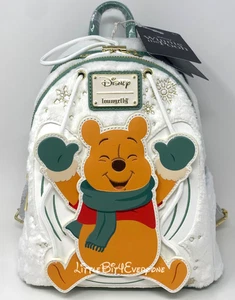 Mini mochila giratoria Loungefly Disney Winnie the Pooh Snow Angel EXCLUSIVA NUEVA CON ETIQUETAS - Imagen 1 de 21