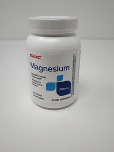 03/27 GNC Magnesium 500mg, 120 Capsules, Supports Absorption and Strong Teeth - Picture 1 of 5