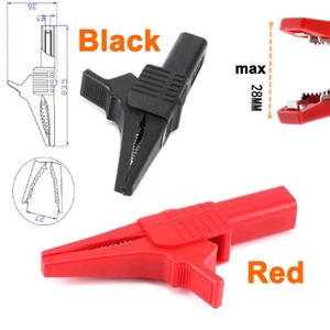 Pure Copper 4mm Jack Large Insulated Alligator Clamps 32A/1000V Crocodile Clips - Picture 1 of 6